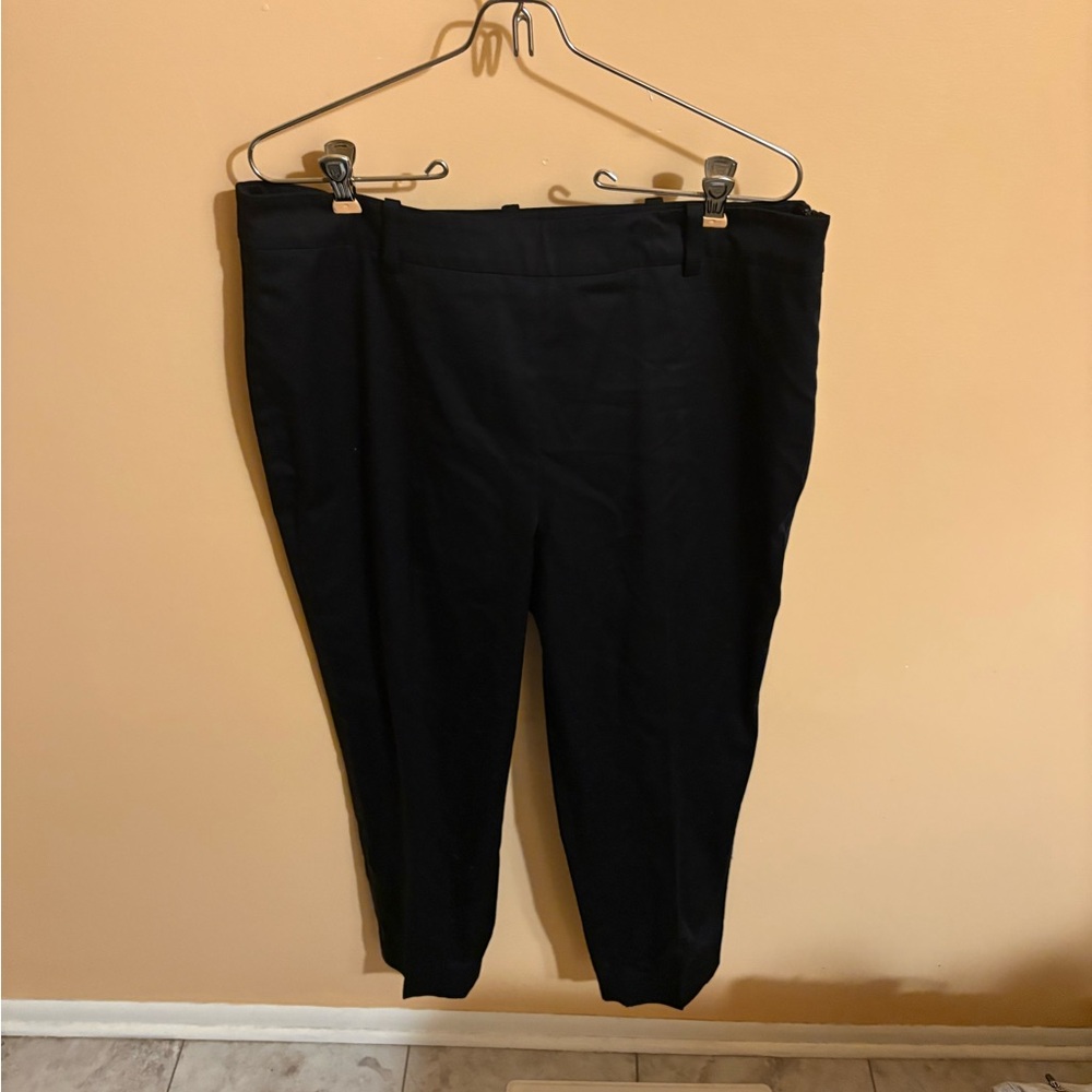 The Fold London Black Cotton Blend Trousers
